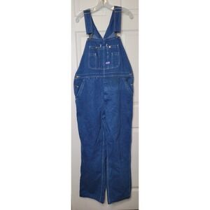 Big Smith Denim Overalls Mens 36x32 Blue Cotton Workwear Bibs